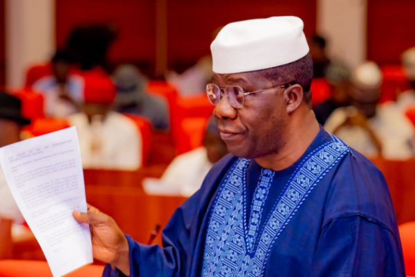 Senate Leader Opeyemi Bamidele speaking on lawmakers’ salaries and allowances, stating that remuneration for National Assembly members is determined by RMAFC and not by legislators themselves.