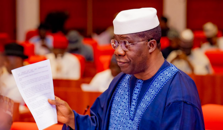 Senate Leader Opeyemi Bamidele speaking on lawmakers’ salaries and allowances, stating that remuneration for National Assembly members is determined by RMAFC and not by legislators themselves.