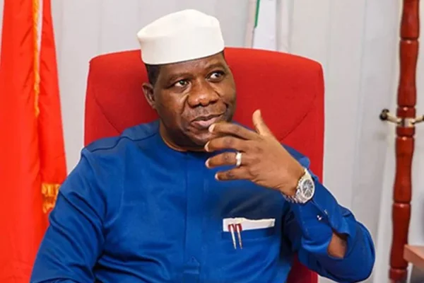 Senate Leader Opeyemi Bamidele speaking on the proposed state police constitutional amendment and security reforms during an interview in Abuja.