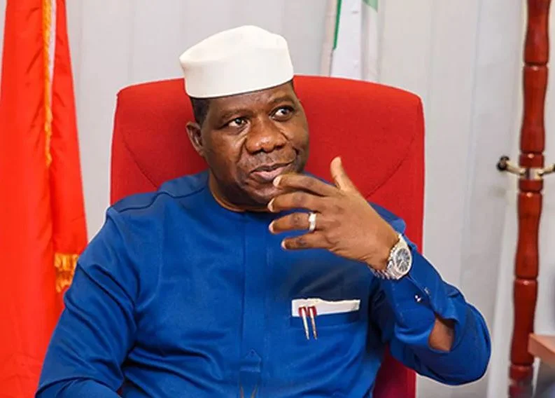 Senate Leader Opeyemi Bamidele speaking on the proposed state police constitutional amendment and security reforms during an interview in Abuja.