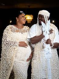 Nollywood actor Baba Ijesha and his wife during a maternity photoshoot announcing the birth of their baby boy, King Kagar Omiyinka.