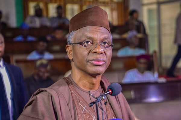 Former Kaduna State Governor Nasir El-Rufai arriving at the Federal High Court in Abuja.