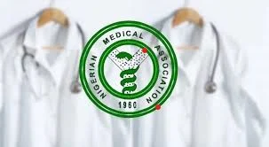 Resident doctors at LASUTH during a strike action over welfare and working condition concerns.