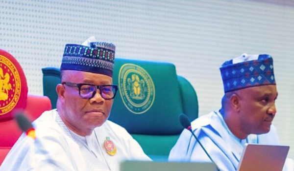 Members of Nigeria's National Assembly debating constitutional amendments to establish state police and redefine federal policing powers.