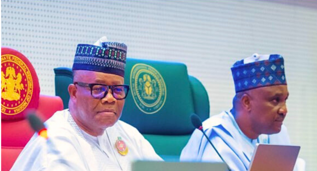 Members of Nigeria's National Assembly debating constitutional amendments to establish state police and redefine federal policing powers.