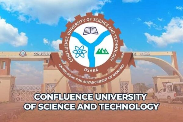 Entrance to Confluence University of Science and Technology, Osara, where two students were expelled over an alleged same-sex relationship.