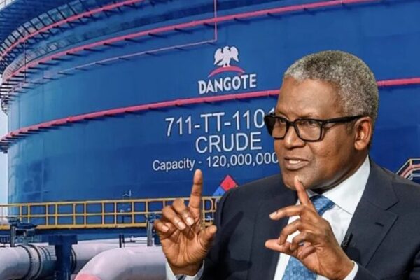 Fuel trucks loading petrol at Dangote Petroleum Refinery after the resumption of naira-denominated sales.