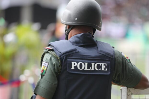 Recovered fake diplomatic number plates and vandalised public infrastructure displayed by the FCT Police Command in Abuja.