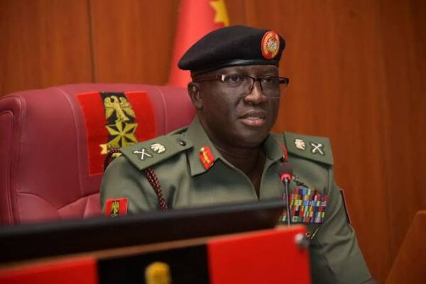 Nigerian Army personnel during a military parade following the appointment of commanders for new divisions.