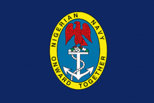 Nigerian Navy officials hand over rescued human trafficking victims to NAPTIP in Lagos.
