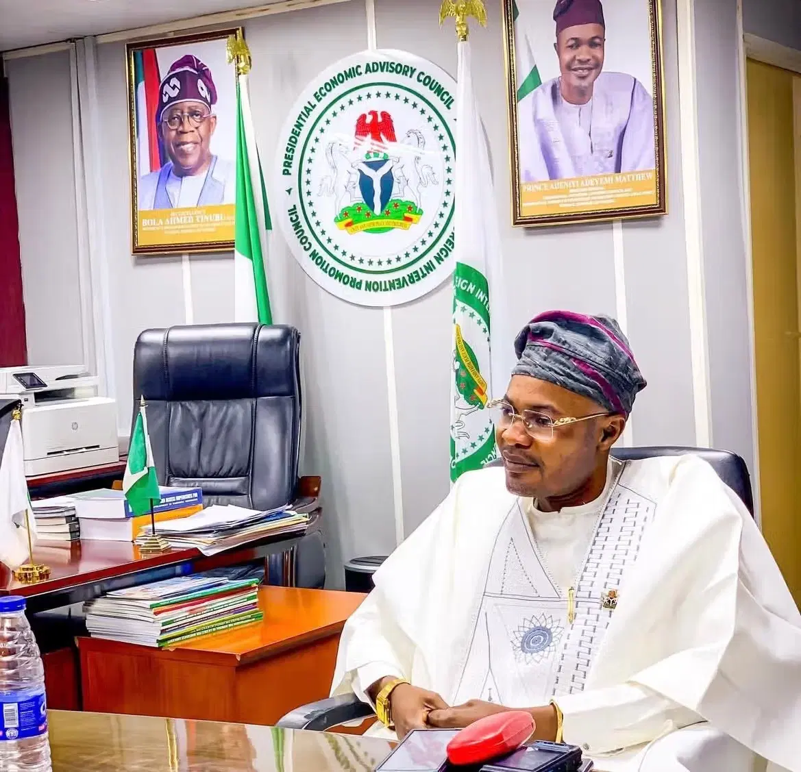 PFIPC ghost agency scandal graphic showing arrest of Adeyemi's father amid N1.3bn controversy