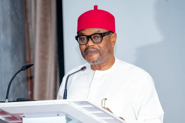 Former Minister Uche Nnaji arrested by ICPC operatives at Nnamdi Azikiwe International Airport.