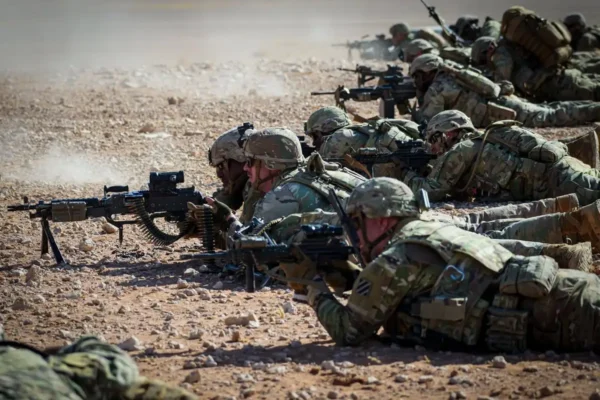 US military personnel during operations in the Middle East amid escalating conflict with Iran.
