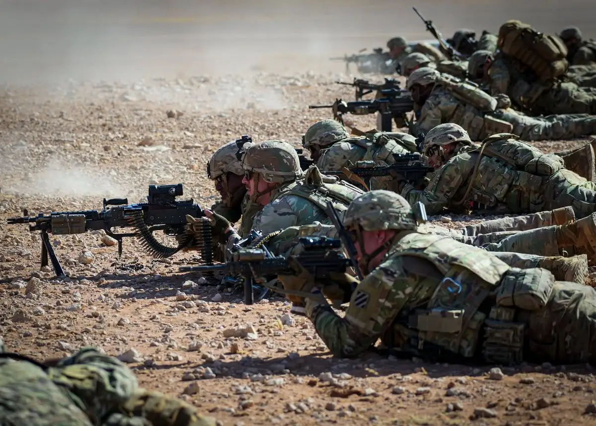 US military personnel during operations in the Middle East amid escalating conflict with Iran.