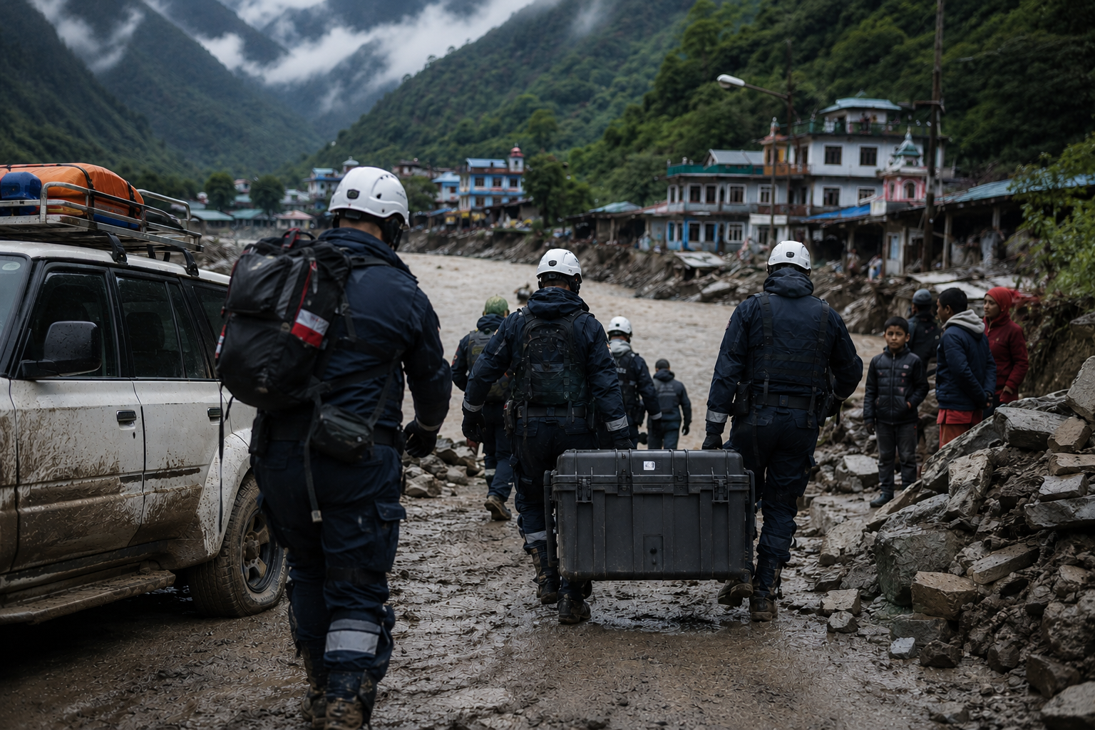 UK flag as Britain deploys a Rapid Deployment Team to Nepal following devastating floods