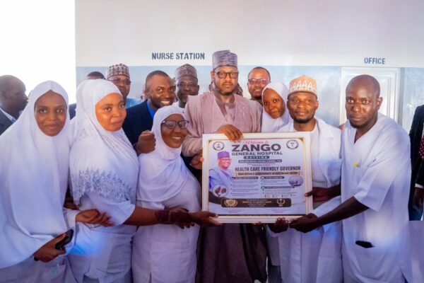 Governor Dikko Umaru Radda commissioning the new General Hospital in Zango, Katsina State.