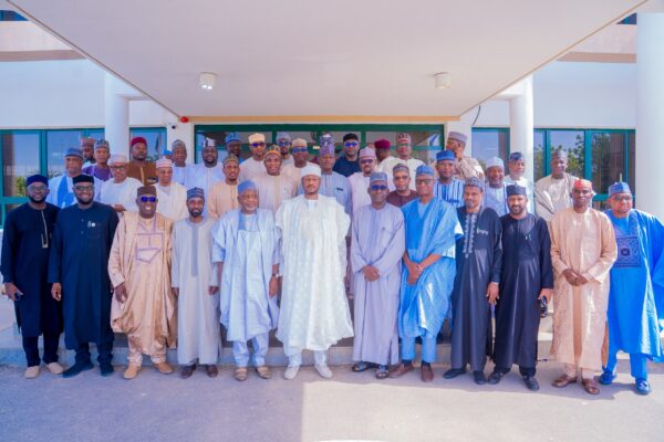 Governor Dikko Radda and Katsina State Executive Council members during the valedictory session for Falalu Bawale and others.
