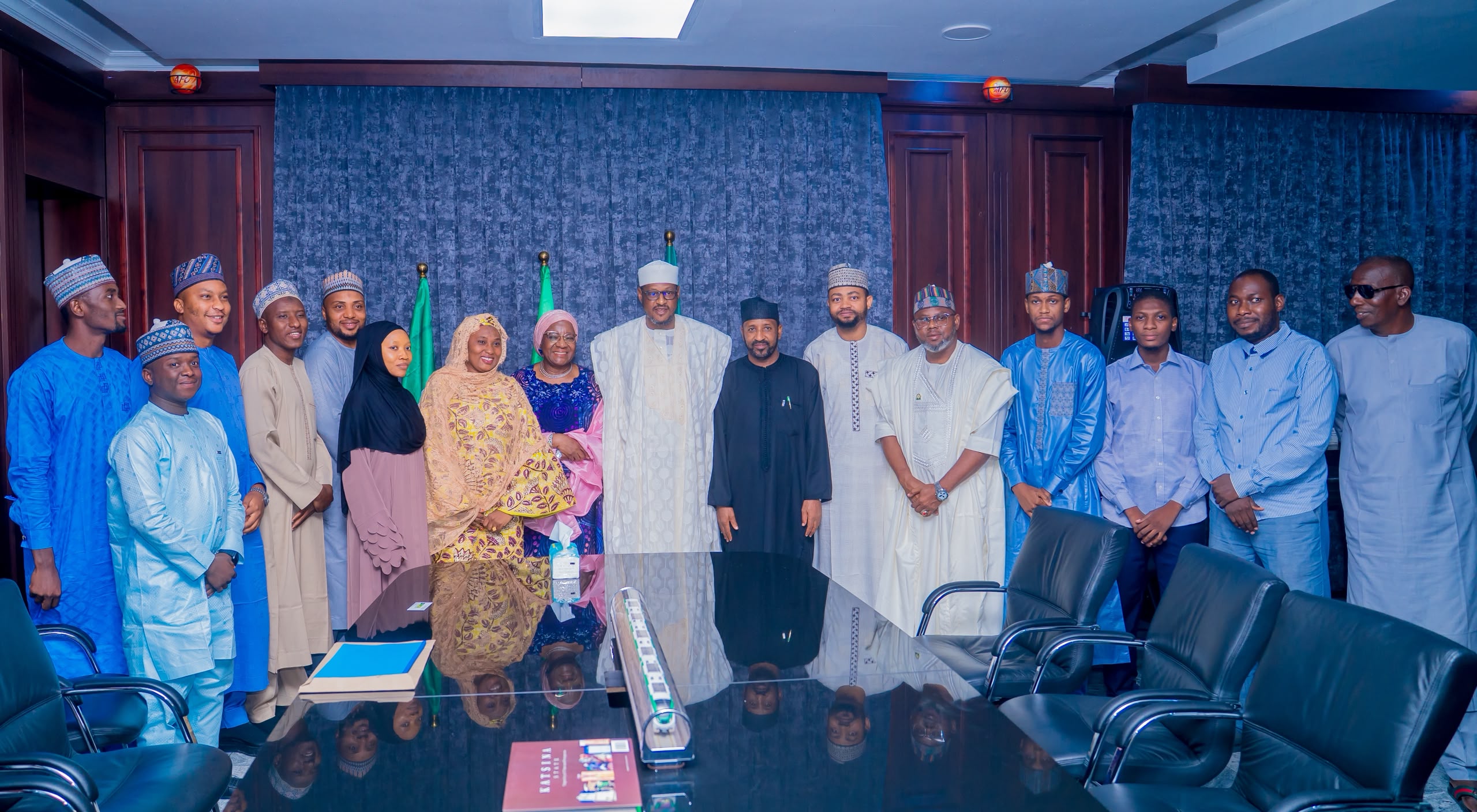 Katsina Governor Dikko Radda receives Outreach NeoLife Babies Hospital delegation at Government House.