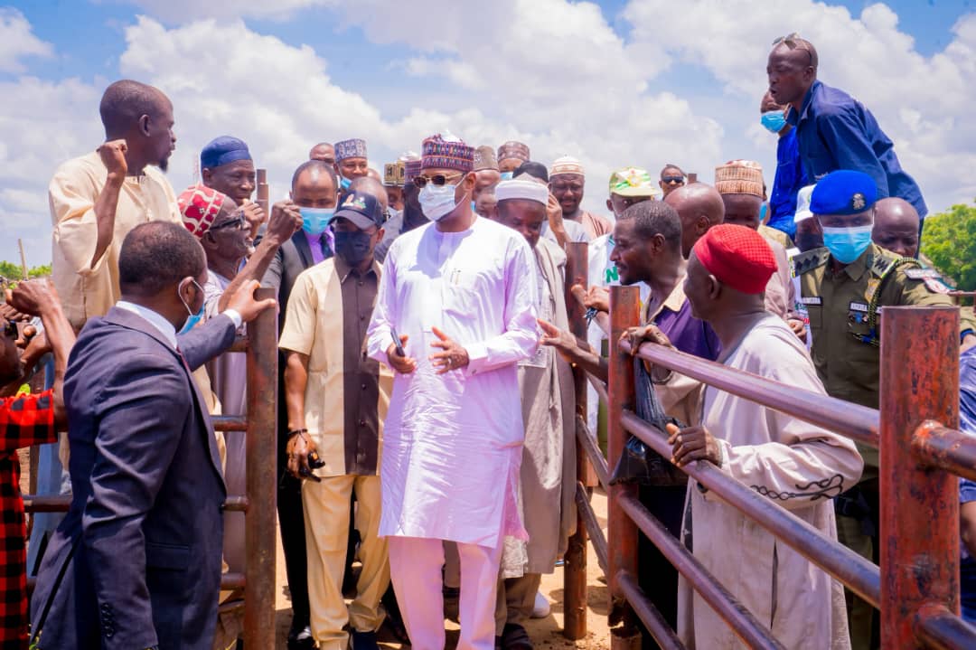 Katsina Governor Dikko Radda inspects the Katsina State Abattoir during plans for its automation and modernisation.