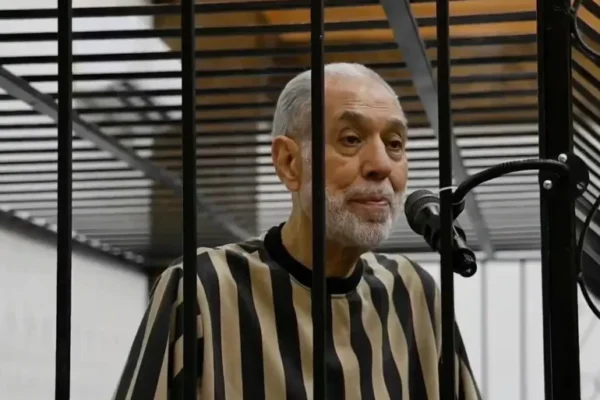 Former Syrian Grand Mufti Ahmed Hassoun listens to his life sentence in a Damascus courtroom.