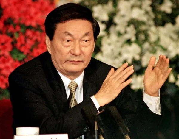 Former Chinese Premier Zhu Rongji during his time in office