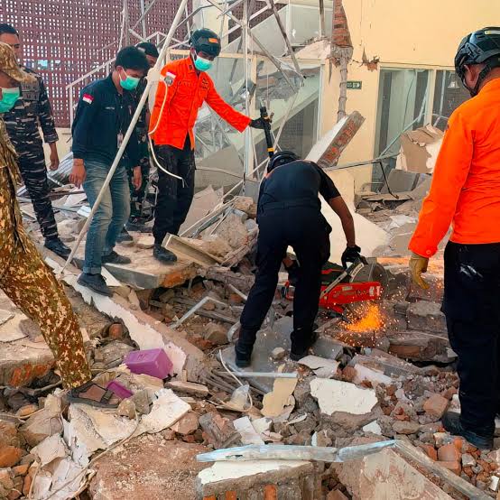 Rescue operations after a powerful earthquake struck Indonesia’s Flores Island