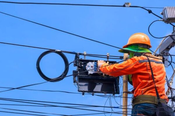 Communications Minister Bosun Tijani announcing the nationwide rollout of a 90,000km fibre optic network in Nigeria.