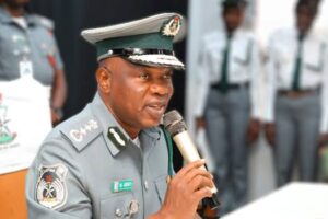 Comptroller-General of Customs Adewale Adeniyi announcing the final 2024/2025 Nigeria Customs recruitment list.