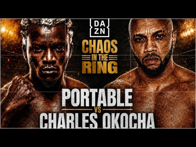 Portable and Charles Okocha during their celebrity boxing rematch in Lagos.
