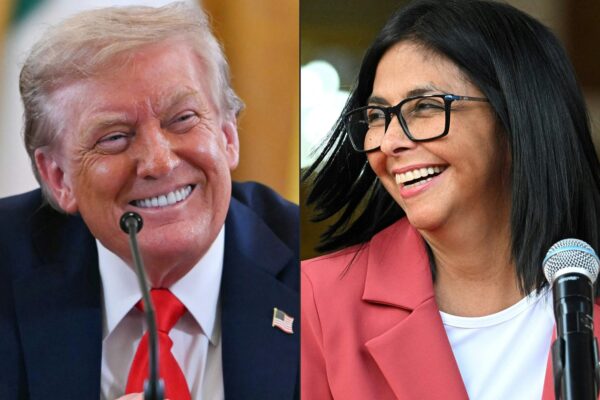 Venezuela interim leader Delcy Rodriguez and US President Donald Trump amid the US Venezuela oil deal