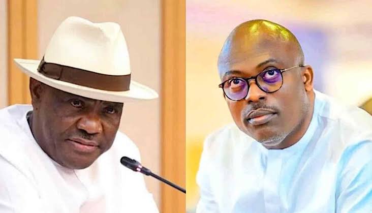 FCT Minister Nyesom Wike speaking during a media chat in Port Harcourt.
