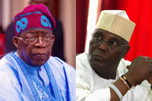 Atiku Abubakar and President Bola Tinubu in a file photograph