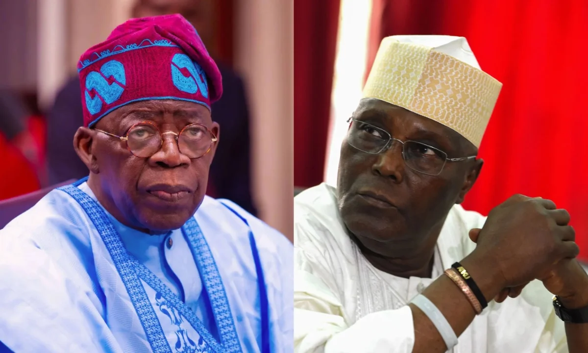 Atiku Abubakar and President Bola Tinubu in a file photograph