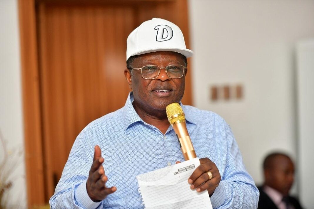 Works Minister David Umahi during road project inspection