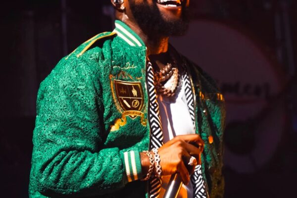 Afrobeats star Davido performing on stage