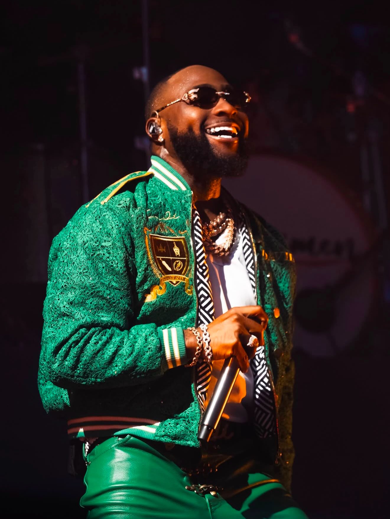 Afrobeats star Davido performing on stage