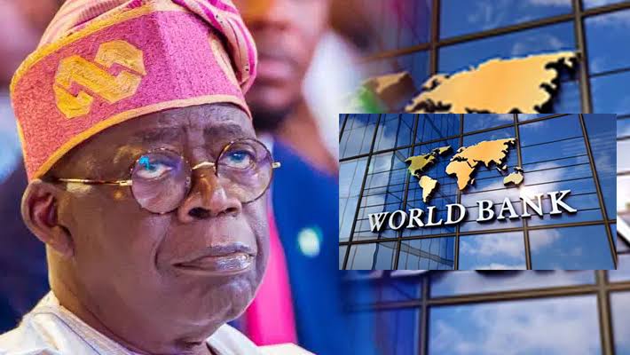 World Bank loan documents and Nigerian naira notes representing Nigeria's rising public debt