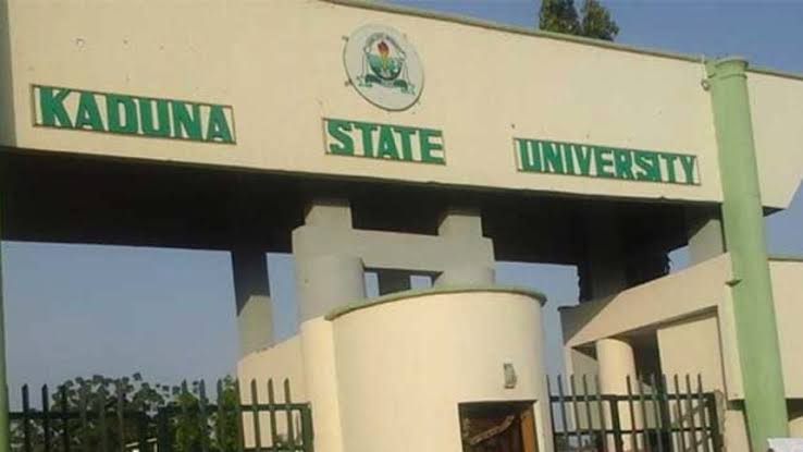 Kaduna State University gate as workers demand equal implementation of Federal Government agreement