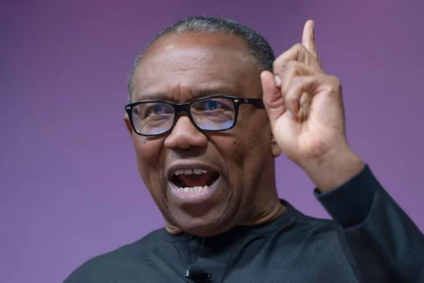 Peter Obi addressing supporters ahead of the 2027 general election