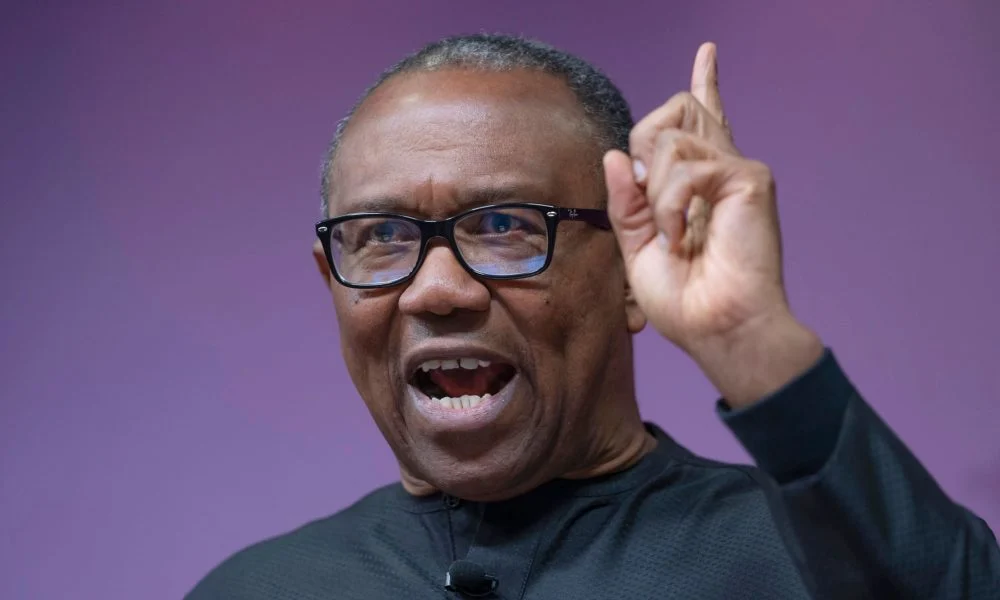 Peter Obi addressing supporters ahead of the 2027 general election