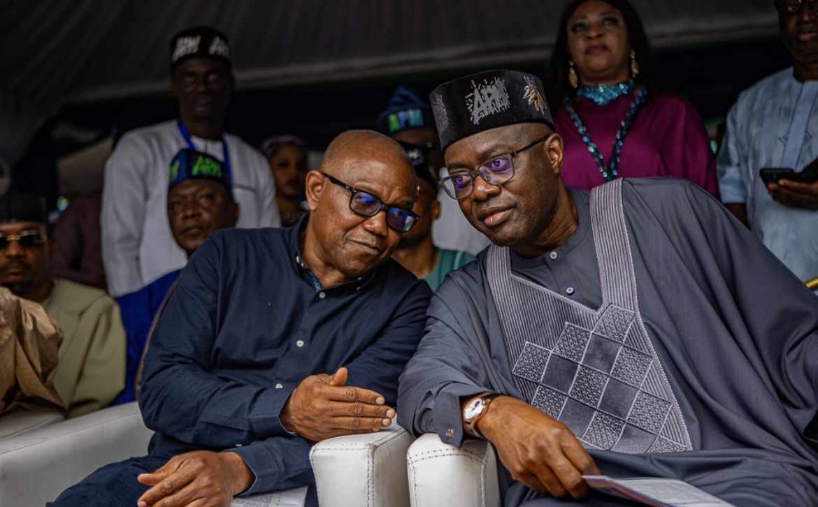 Peter Obi speaks at the unveiling of Seyi Makinde’s presidential campaign office in Abuja