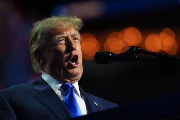 Donald Trump speaks at the Republican National Midterm Convention in Dallas as he promises a $5,000 dividend if Republicans win Congress.