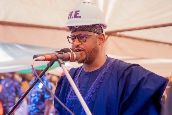 Governor Dikko Radda during the flag-off of the 38km Bindawa-Duwan road reconstruction project in Katsina State