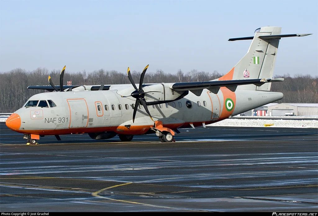 Nigerian Air Force ATR-42 aircraft involved in the Ondo crash that killed 25 people